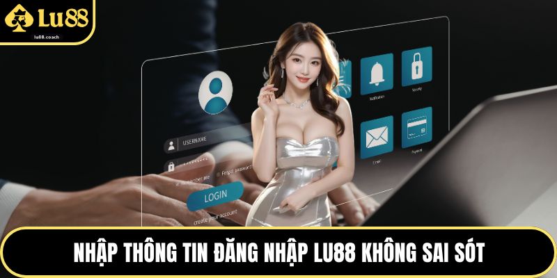 Nhập thông tin đăng nhập Lu88 không sai sót